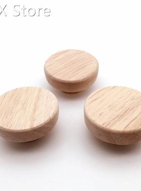 10X Home Accessory 50X25Mm Wooden Knob Wood Round Pull Knobs