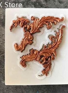 Baroque Scroll Relief Silicone Mold DIY Relief Cake Border F