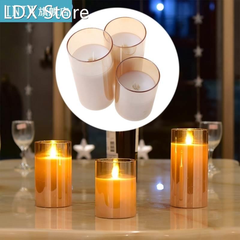 Flameless Led Candles Flickering, Real Wax Fake Wick Moving