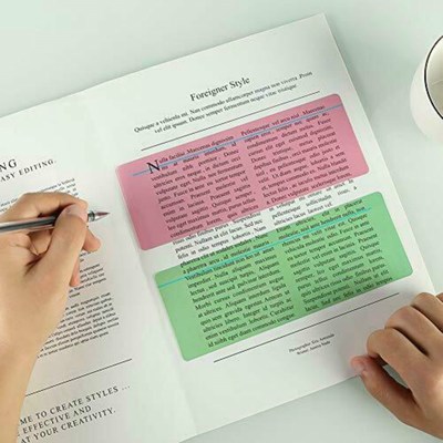 8PCS Guided Reading Highlight Strips Bookmark Colored Overl