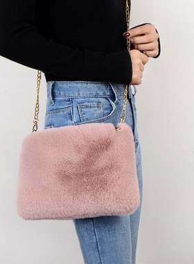 2021 Brand New Small Plush Crossbody Purse Fashion Messenge