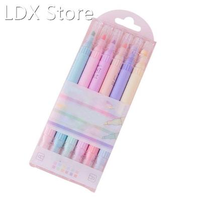 6PCS Dual-Tip Colored Markers Double-Colored Graffiti Marker