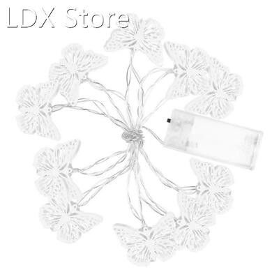 10 LED Hollow Out Butterfly Shape Decorative String Lights N