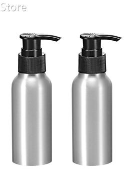 3.4oz/100ml Aluminium Pump Bottle with Black Pump Cap,Empty