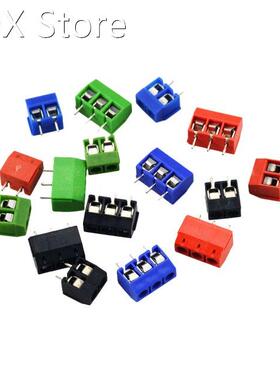 10PCS 4 Color KF301-2P 3P Screw 5.08mm Terminal Block 2 Pin