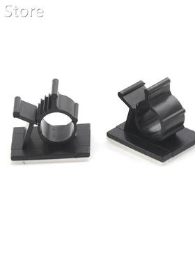10 Pcs Black Adhesive Backed Nylon Wire Adjustable Cable Cli