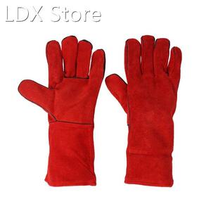 New 1 Pair Red Welding Protective Gloves Welding Soldering P
