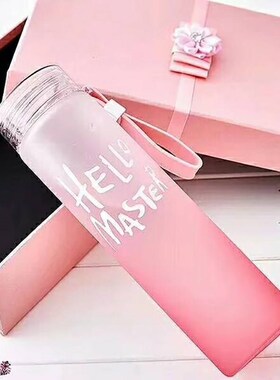 420ml 4 colors Grind Glass Water Bottle with Soft Silicone H