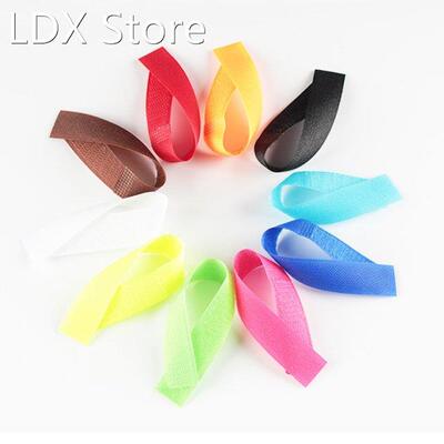 50pcs/pack coloful magic tape nylon cable ties hook loop str