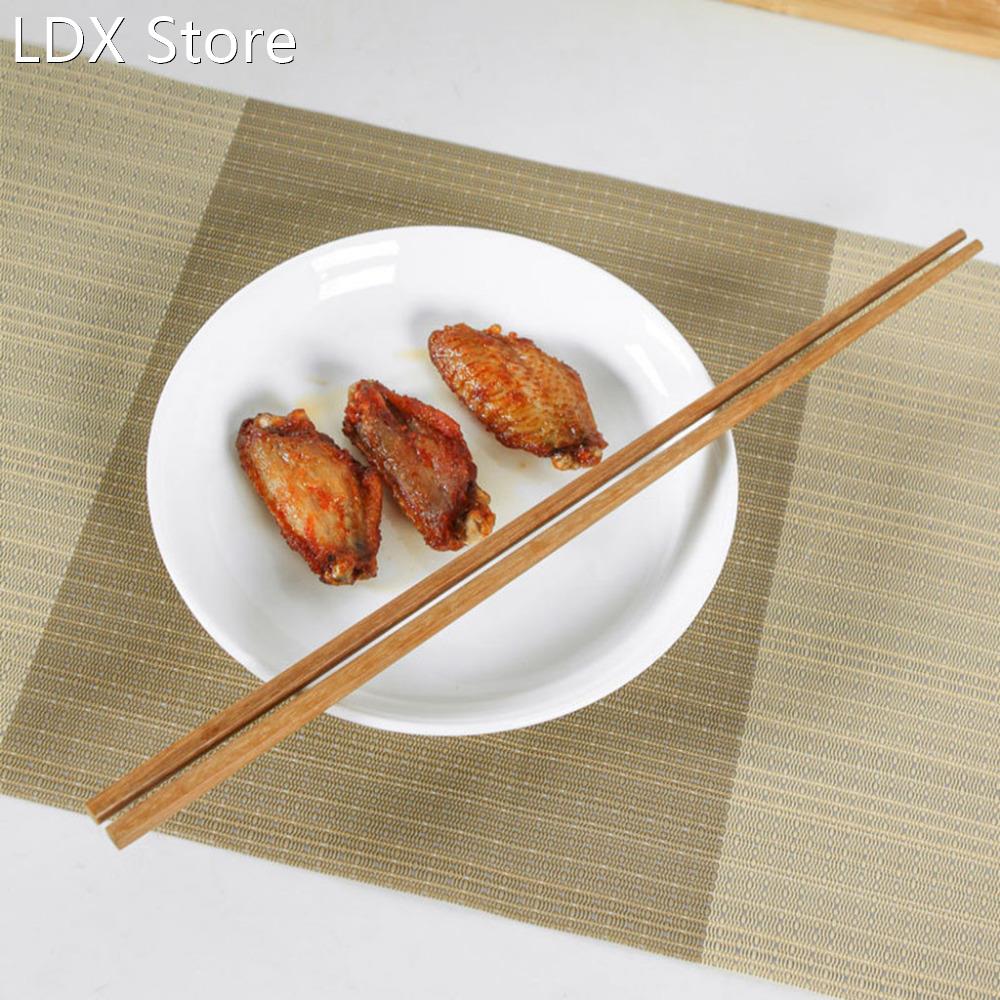 38CM Cool Household Tableware Long Fried Wood Chopsticks Noo