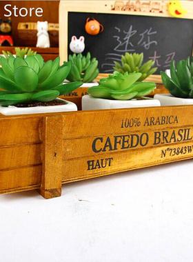 Succulents Pot Wooden Storage Box Vintage Boxes Crates Flowe