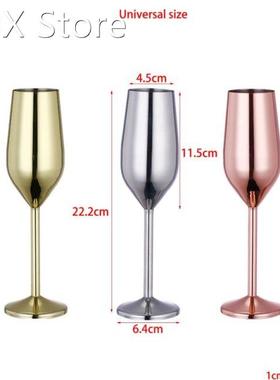 2022 New Stainless Steel Wine Glass Goblets Champagne Goblet