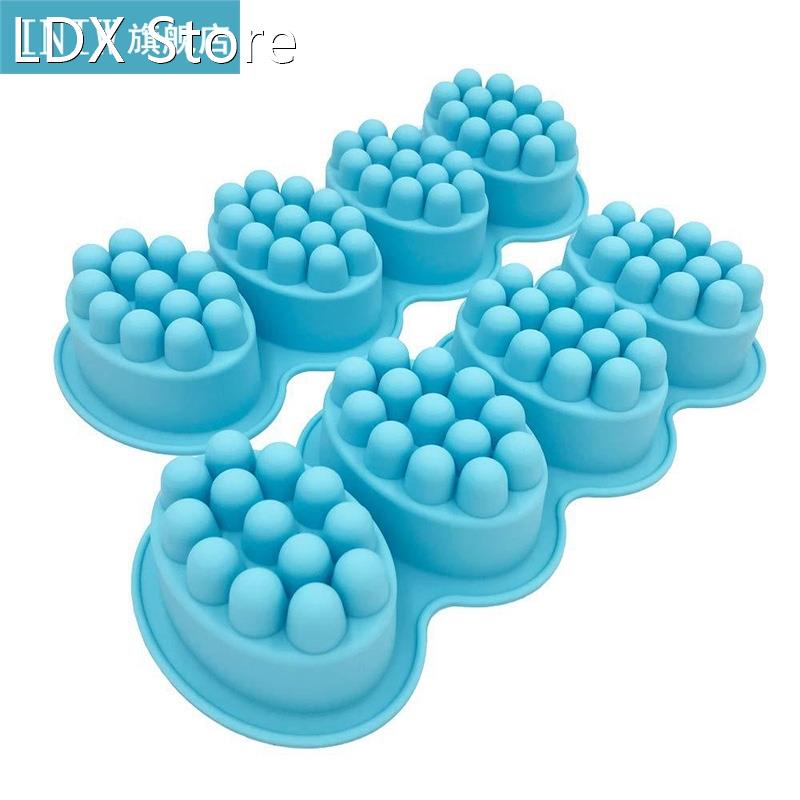 4 Cavity Silicone Soap Mold for Massage Therapy Bar Soap Mak