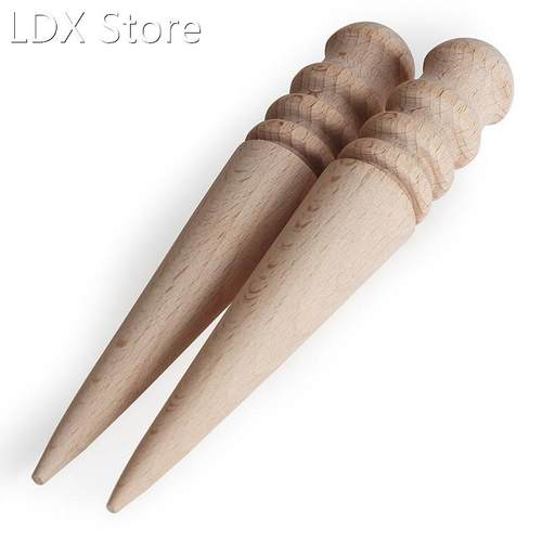 1Pc Durable Leathercraft Tool Round Wood Leather Edge Slicke