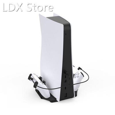 For PS5 Game Console Vertical Stand Dual Controller Gamepad