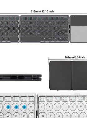 64 Keys Mini folding keyboard Bluetooth 3.0 Foldable Wirele