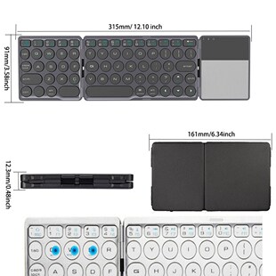 64 Keys Mini folding keyboard Bluetooth 3.0 Foldable Wirele