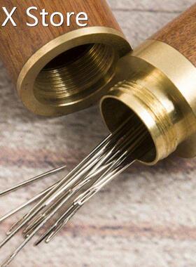 DIY Sewing Needles Holder Storage Tube Wooden Box Hand Sewin