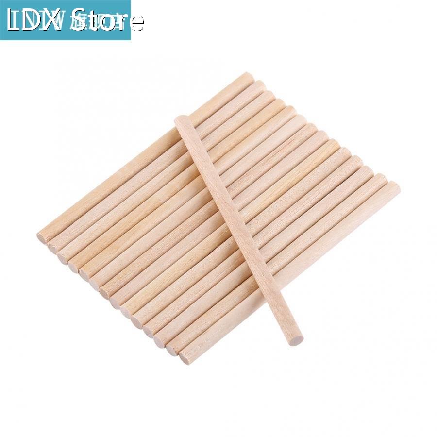100pcs 80mm Round Wooden Sticks For DIY Wood Crafts Home Gar