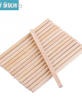 100pcs 80mm Round Wooden Sticks For DIY Wood Crafts Home Gar