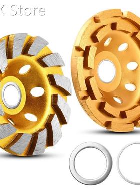 2 Pcs Diamond Cup Grinding Wheel, Include 4-1/2 Inch Double