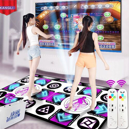 KL double dance pad wireless control game yoga mat fitness E