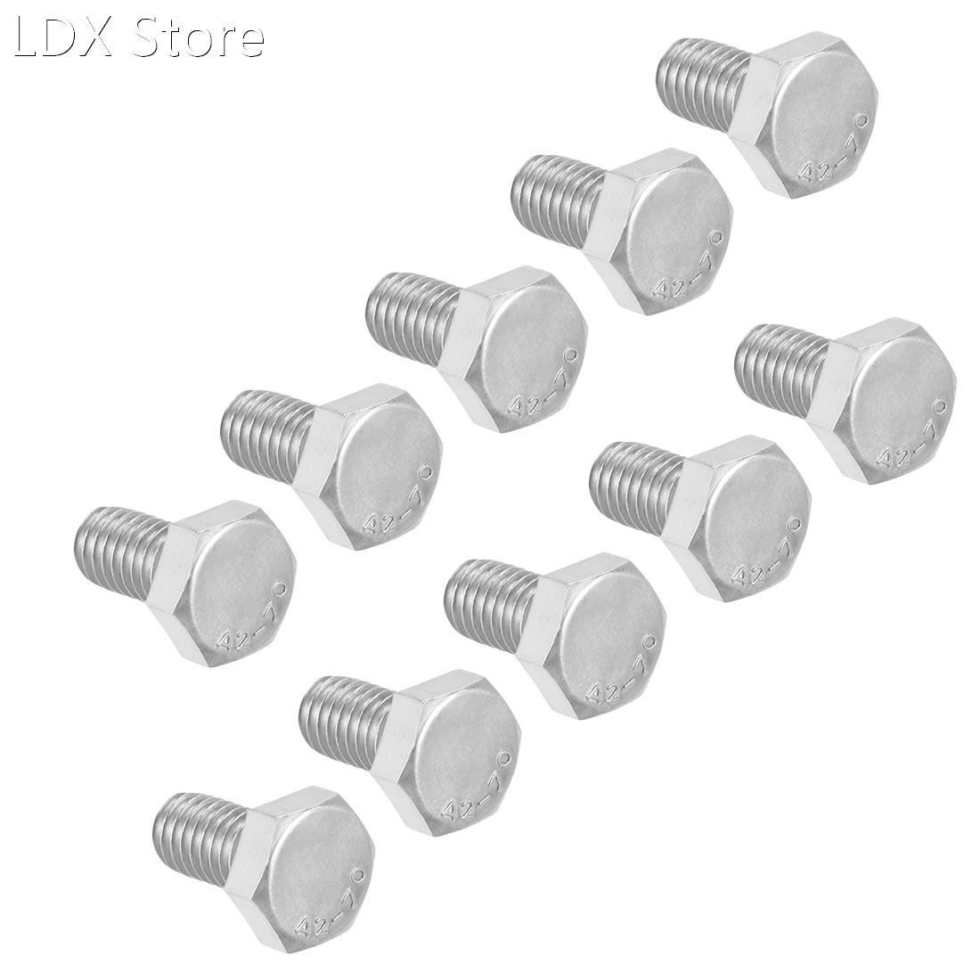 Hex Screw Bolt,Metric M6x10mm 304 Stainless steel Hexagonal