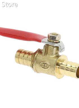 5PCS red handle Valve 6mm-12mm Hose Barb Inline Brass Water