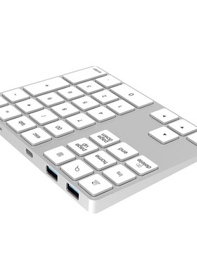 Wireless Bluetooth Numeric Keypad with USB HUB Digital Inpu