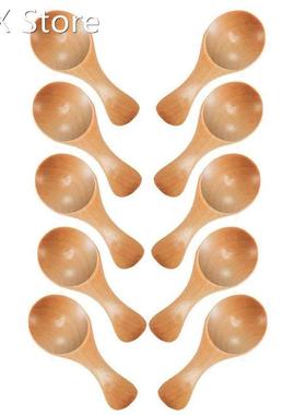 Short Handle 10 Packets of Small Wooden Spoon, Perfect 适用