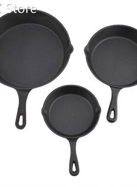 3pcs/Set 16cm 20cm 25cm Cast Iron Frying Pan Cookware Pots H