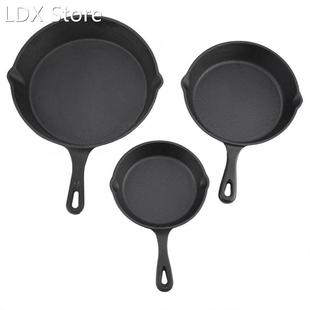 3pcs/Set 16cm 20cm 25cm Cast Iron Frying Pan Cookware Pots H