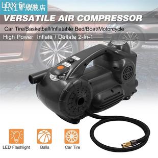 Air Compressor Tire Inflator DC 12V 120PSI Electric Pump wit
