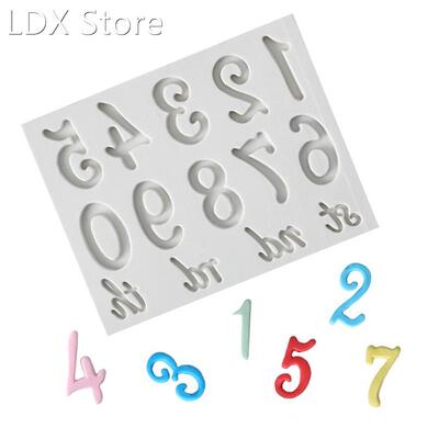 Anniversary Cake Baking Large Numbers Silicone Mold 3D Fonda
