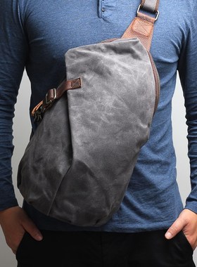 2020 New Men's Canvas Shoulder Messenger Bag Retro Casual W