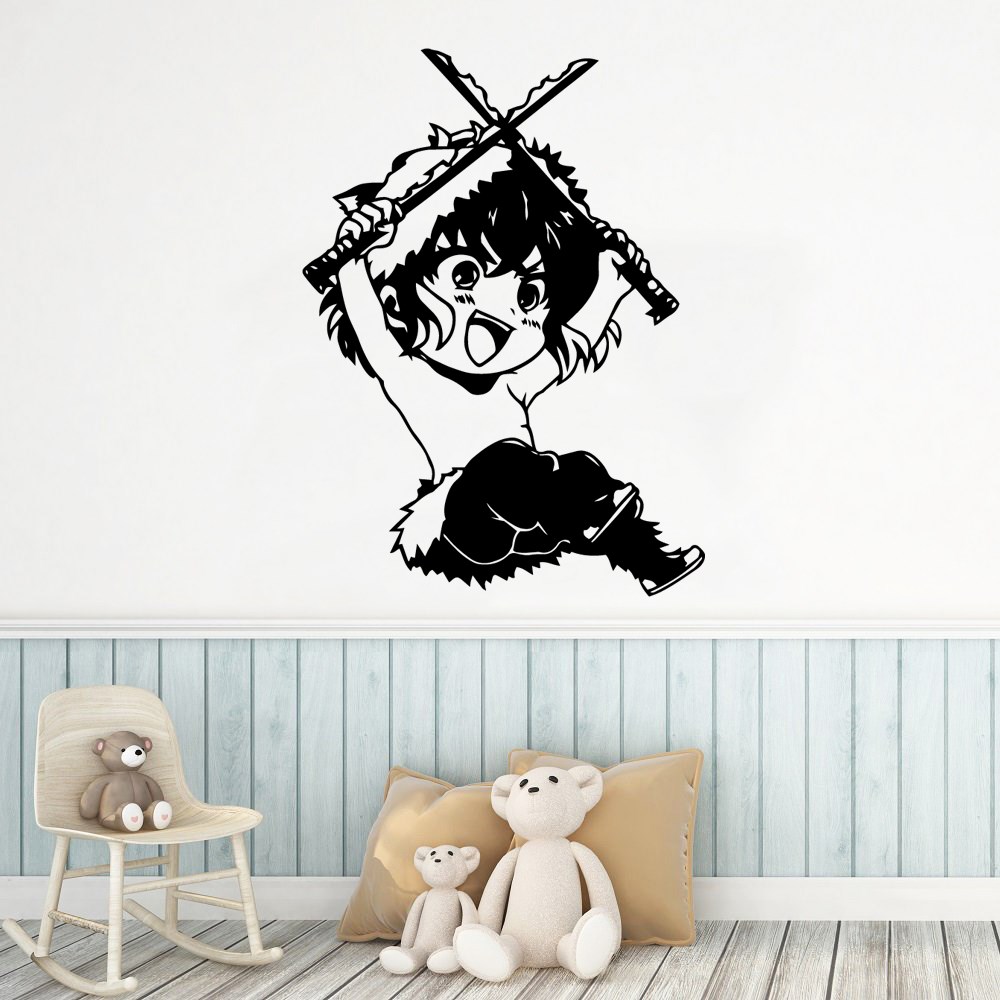 Creative Demon Slayer Vinyl Decals Wall Stickers For Kids Ro