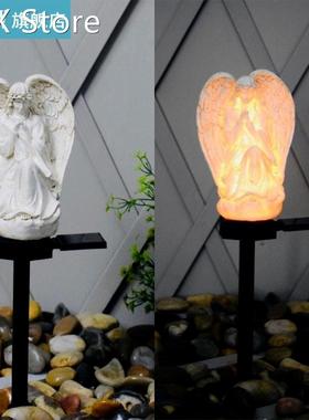 Solar Angel Stake Lights Outdoor Garden Pathways Luminous La