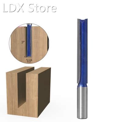 1PC 1/2 SHANK Extra long 3 Blade 1/2 Cutting Dia. Straigh