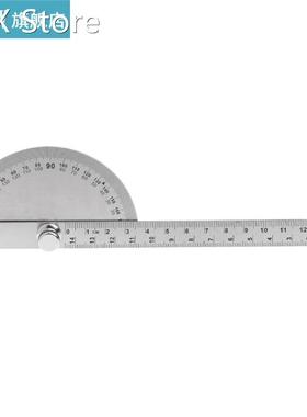1Pc 0-180 Angle Ruler Round Head Rotary Protractor Adjustabl
