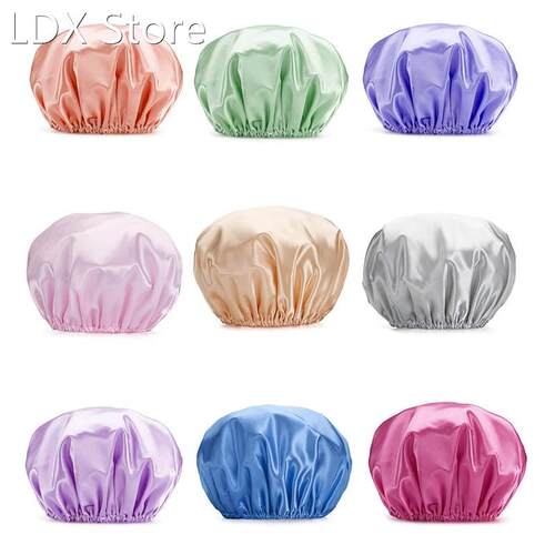 1PC Home Waterproof Shower Cap Swimming Hats Hotel Elastic S