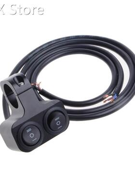 Dual 22mm Motorcycle Handlebar Switches High Low Beam Headli