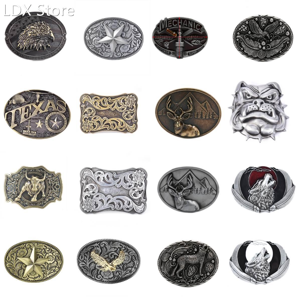 Cowboy Boots Belt Buckle Metal Western Country Men Riding B