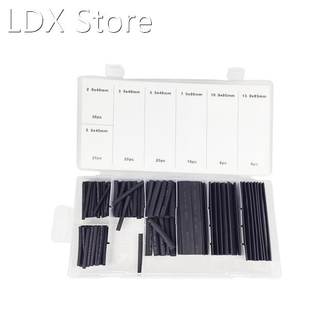 127Pcs/Set Ratio 2:1 Assorted Polyolefin Heatshrink Tubing C