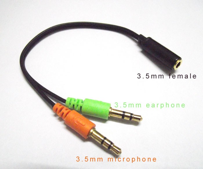 100PCS earphone merge mesh combine cable 2 to 1 audio input