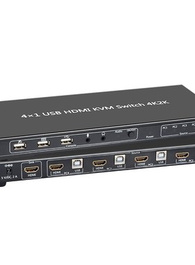 4 PORTS HDMI USB 2.0 KVM SWITCH WITH HOTKEY  4K60