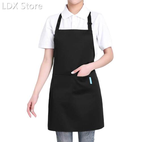 Esonmus Adults Polyester Kitchen BBQ Restaurant Apron with A