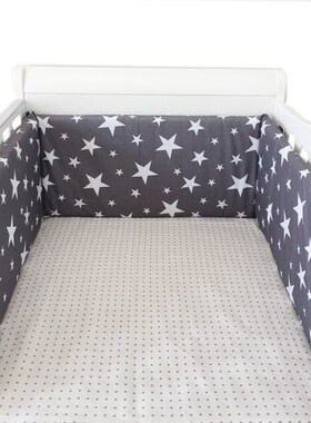 Collapsible 180*30cm Star Design Baby Bed Bumper Cotton Bab