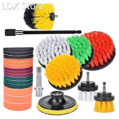 24Pcs Power Drill Brush Cleaning Attachments Set Scrubber Br