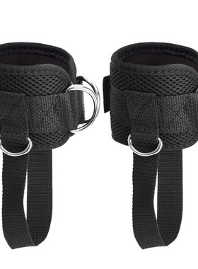 Adjustable 4 D-Ring Ankle Straps Gym with Foot Strap Cable M