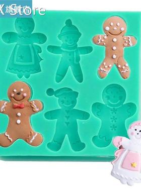1pc Christmas Fondant Cake Mold Heat-Resistant Ginge
